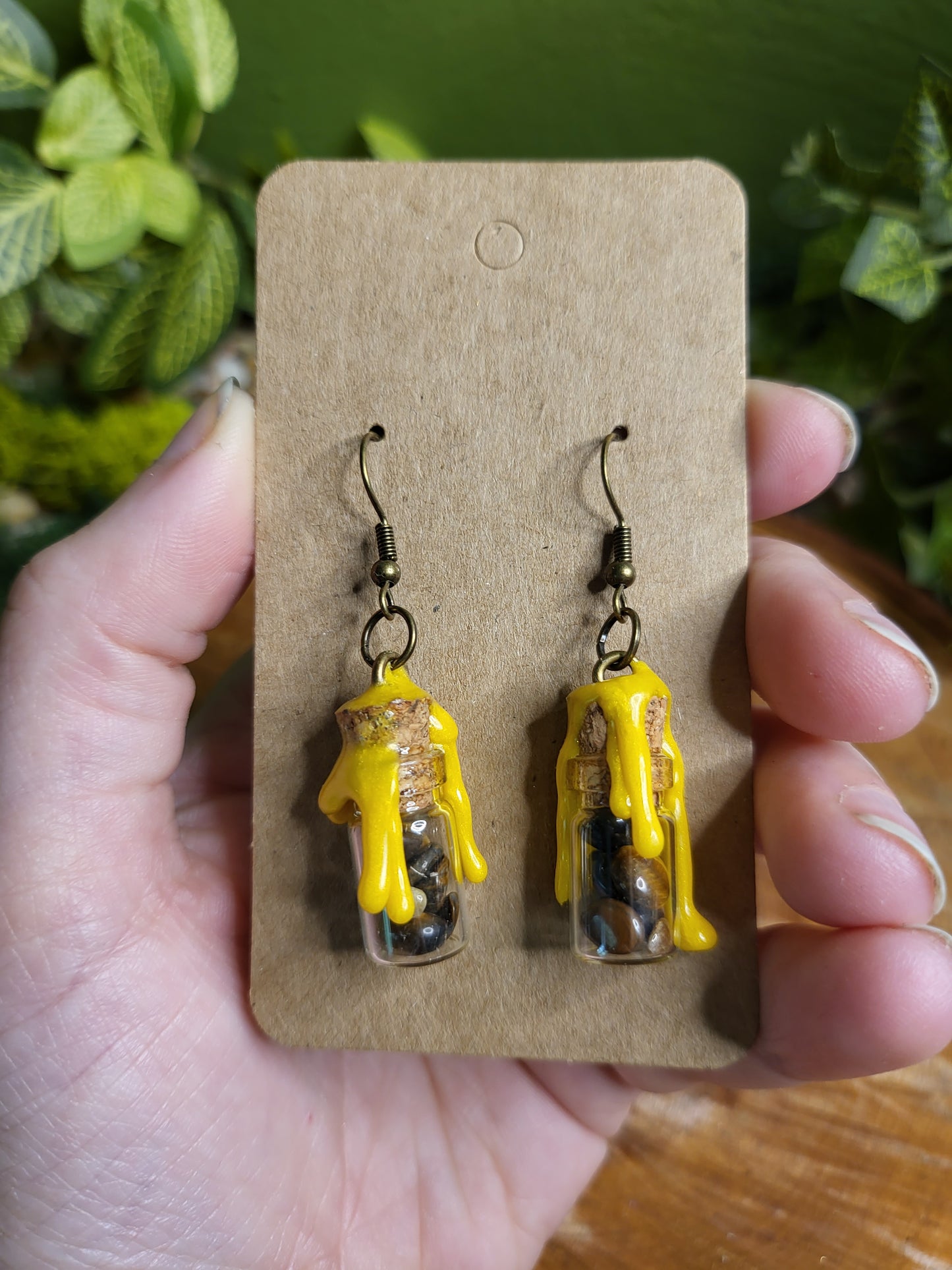 Little Crystal Chip Bottle Earrings