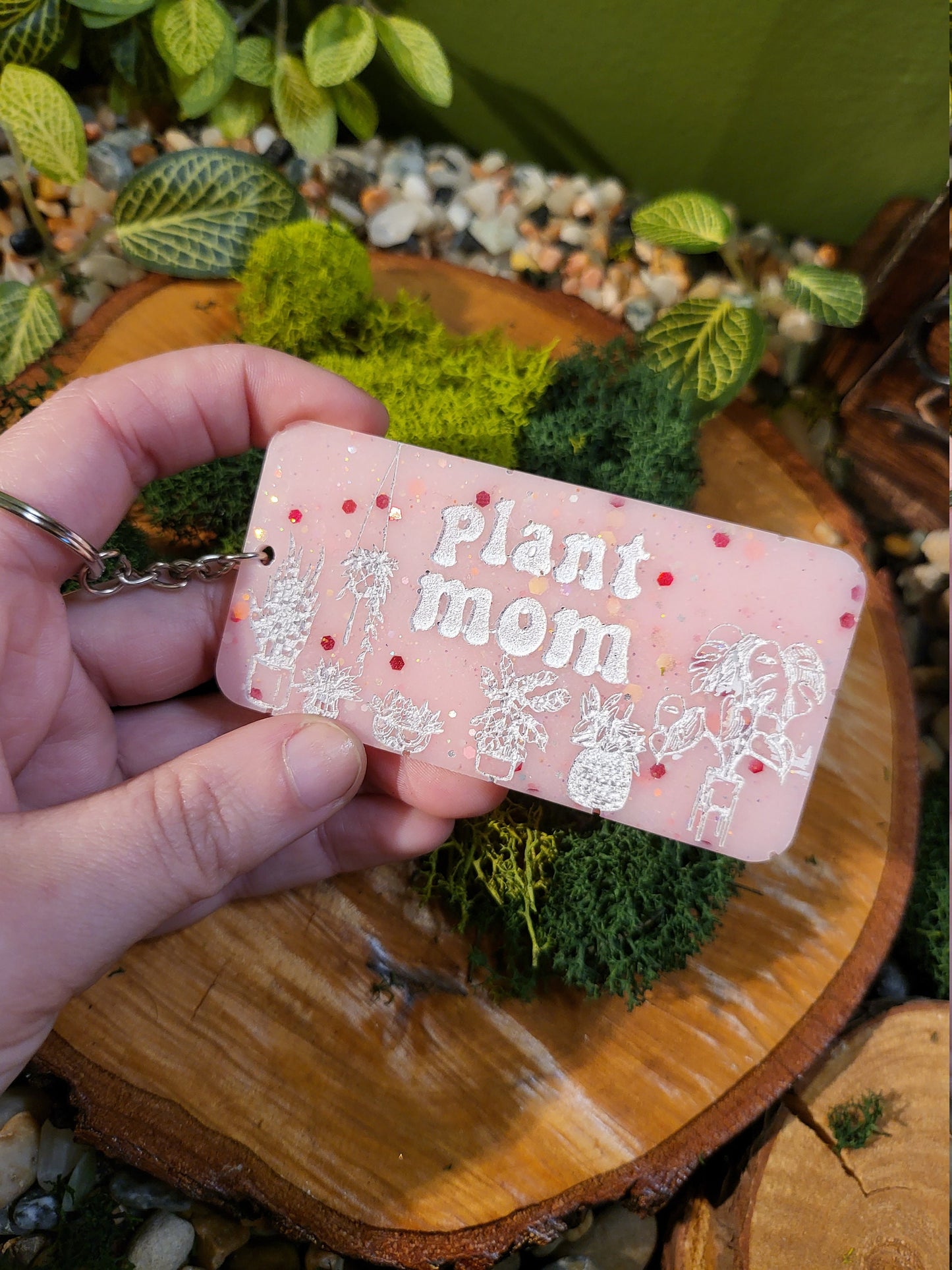 Plant Mom Keychains