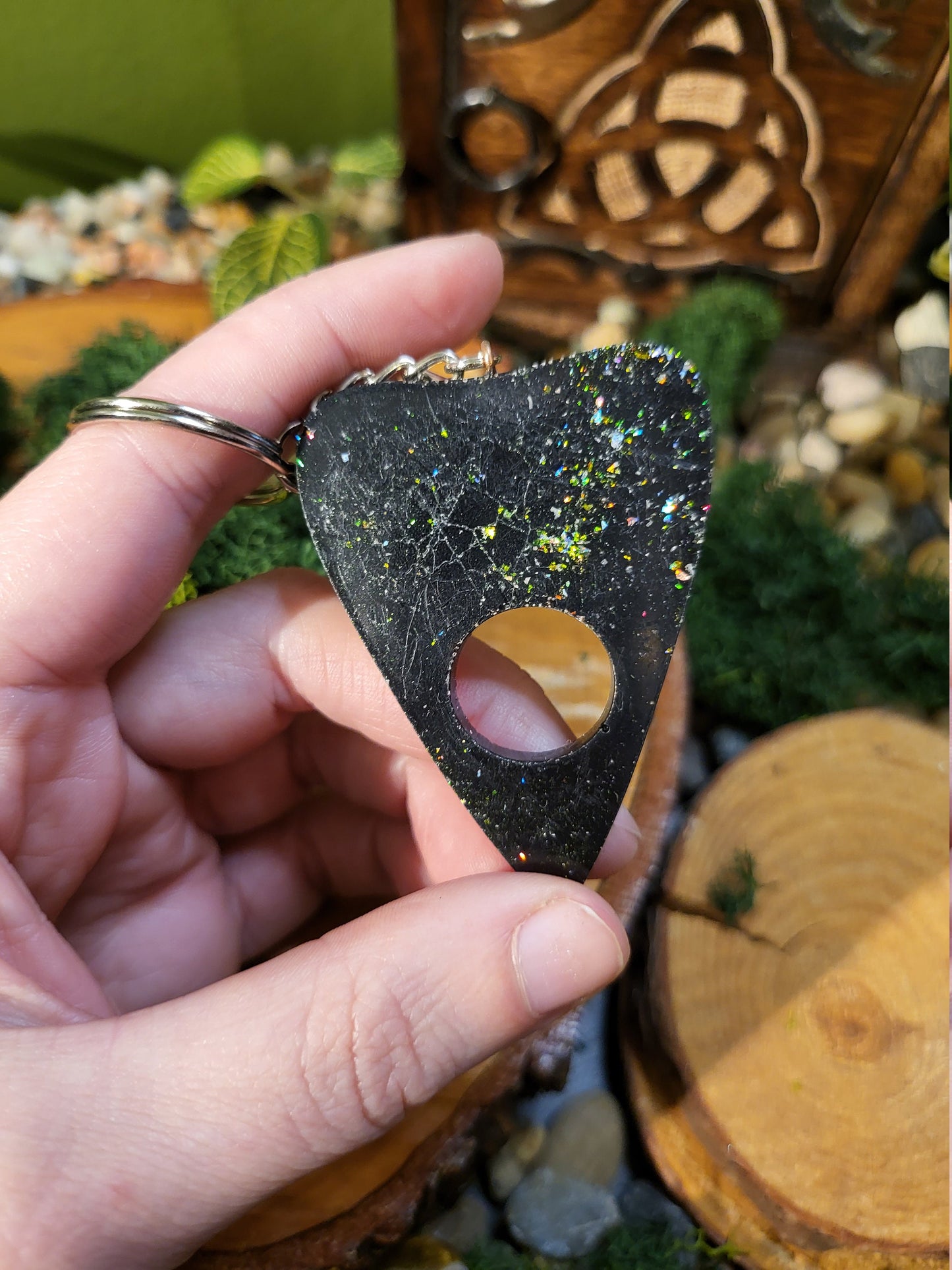 Ouija Planchette - Galaxy Black