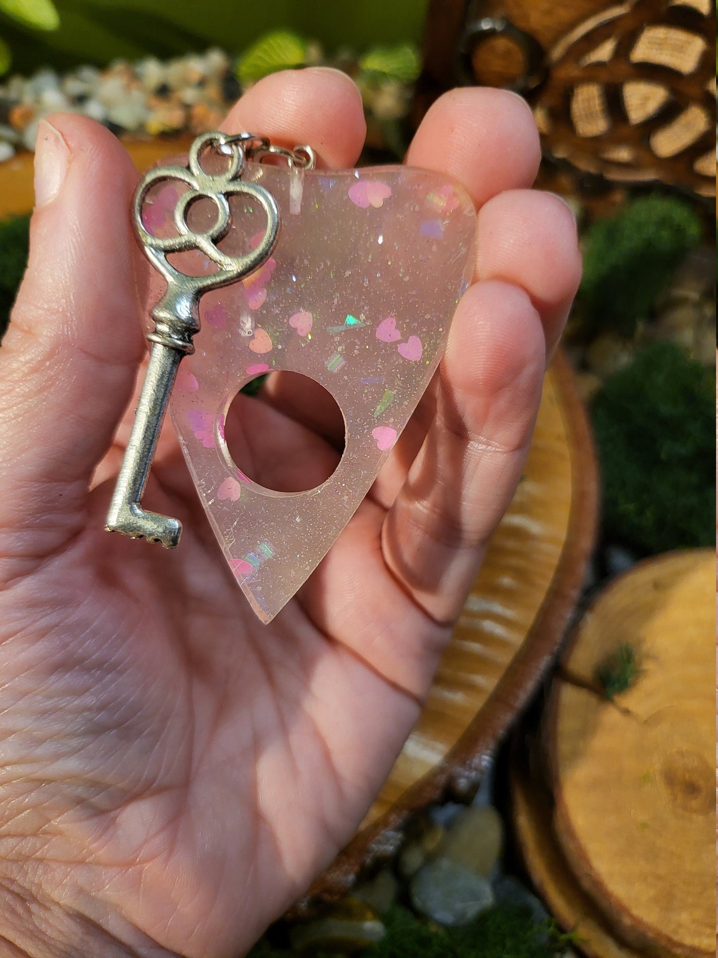 Valentines Special Ouija Planchette - Plain with Key