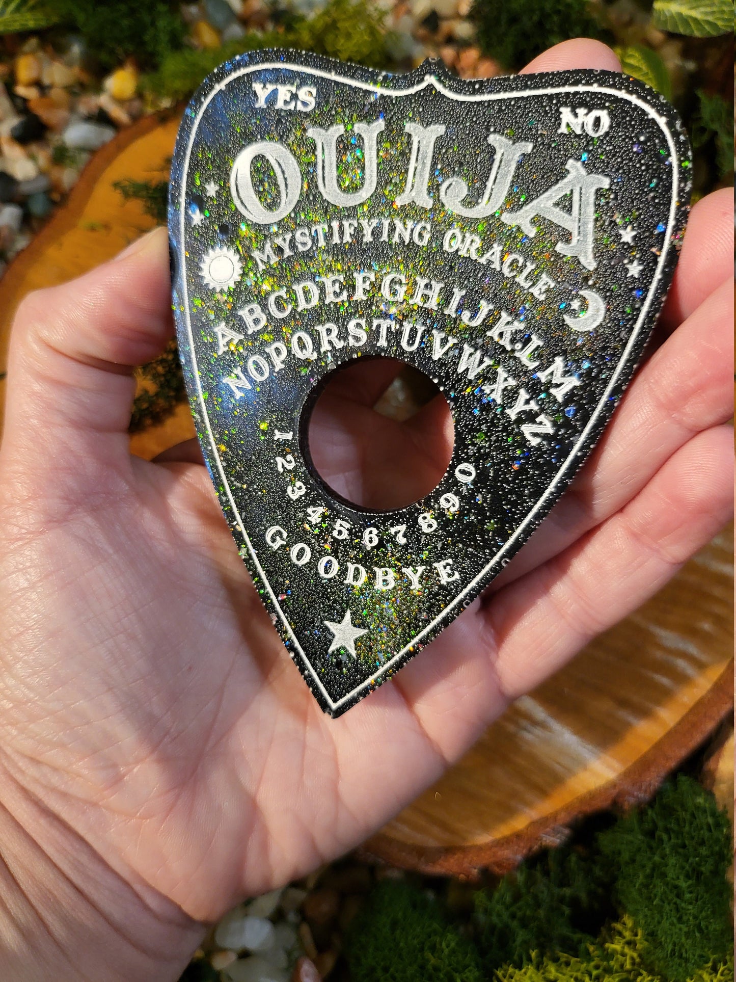 Black Galaxy Ouija Planchette