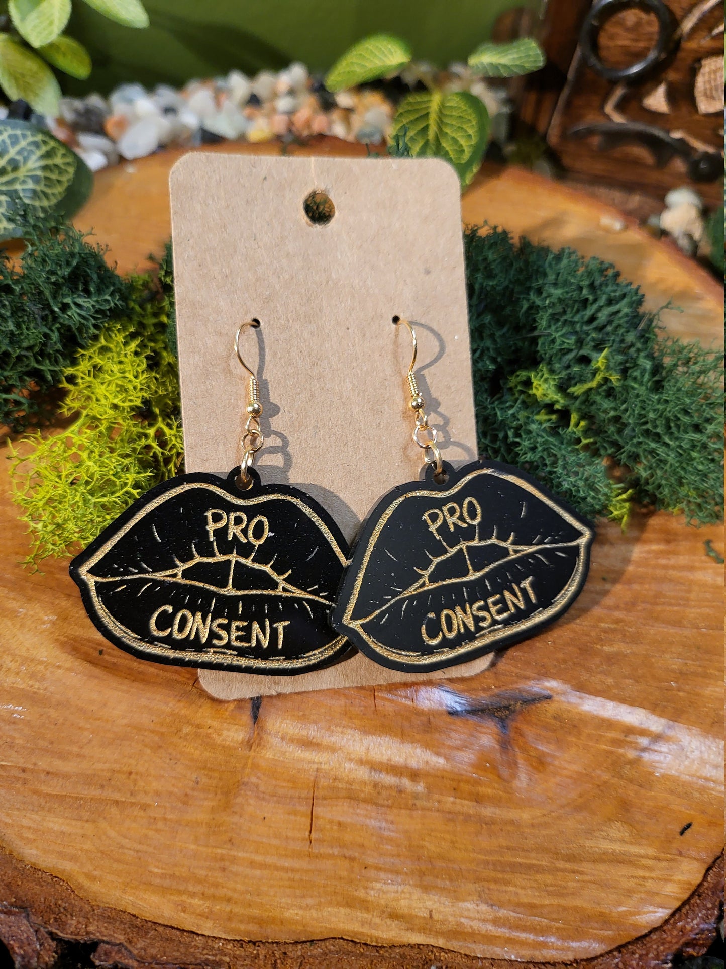 Pro Consent Lips Earrings