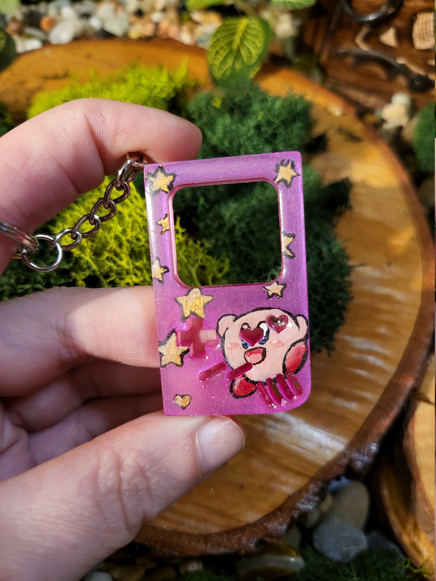 Kirby Gameboy Keychain