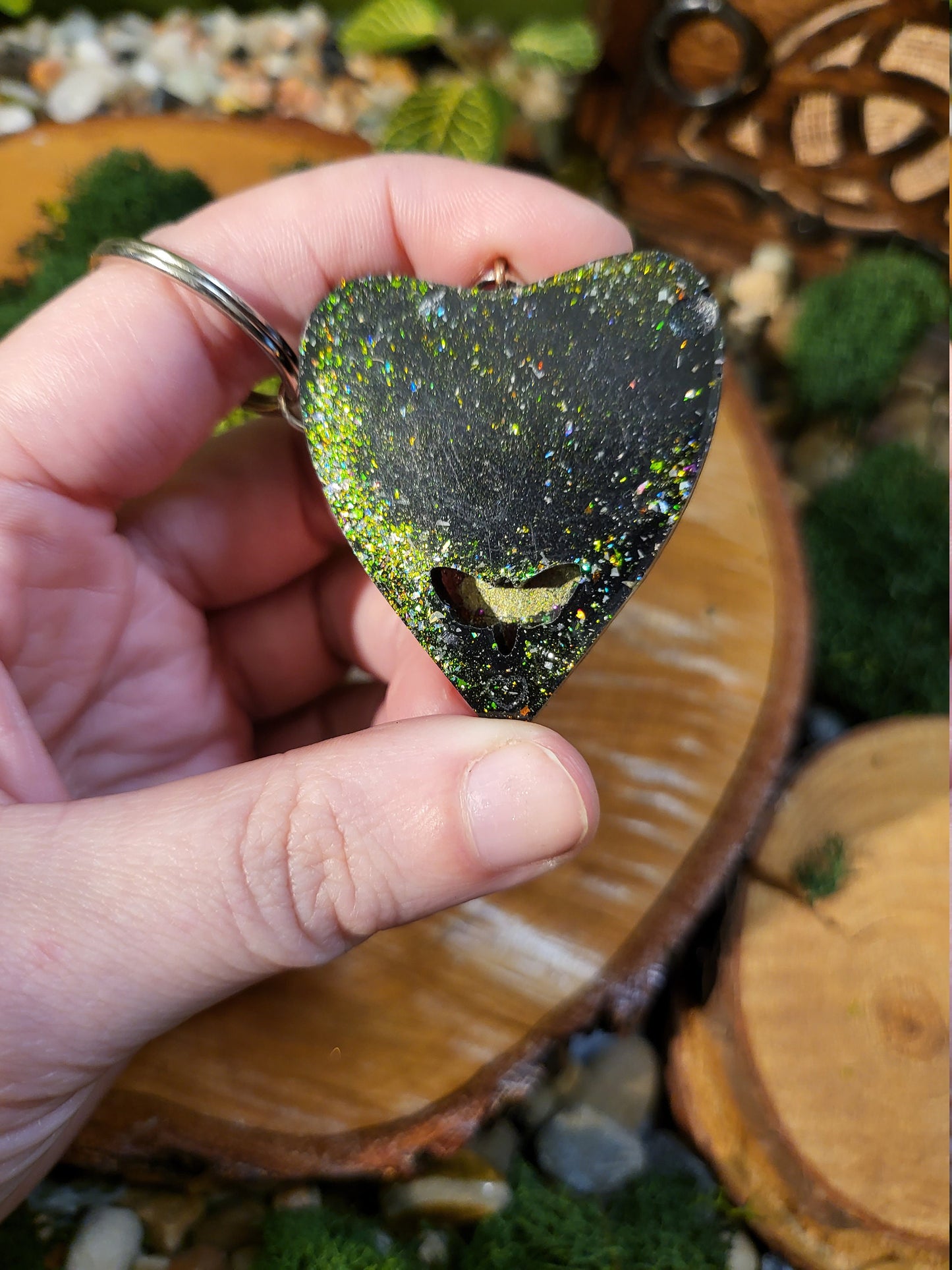Ouija Planchette -Galaxy Black Moth