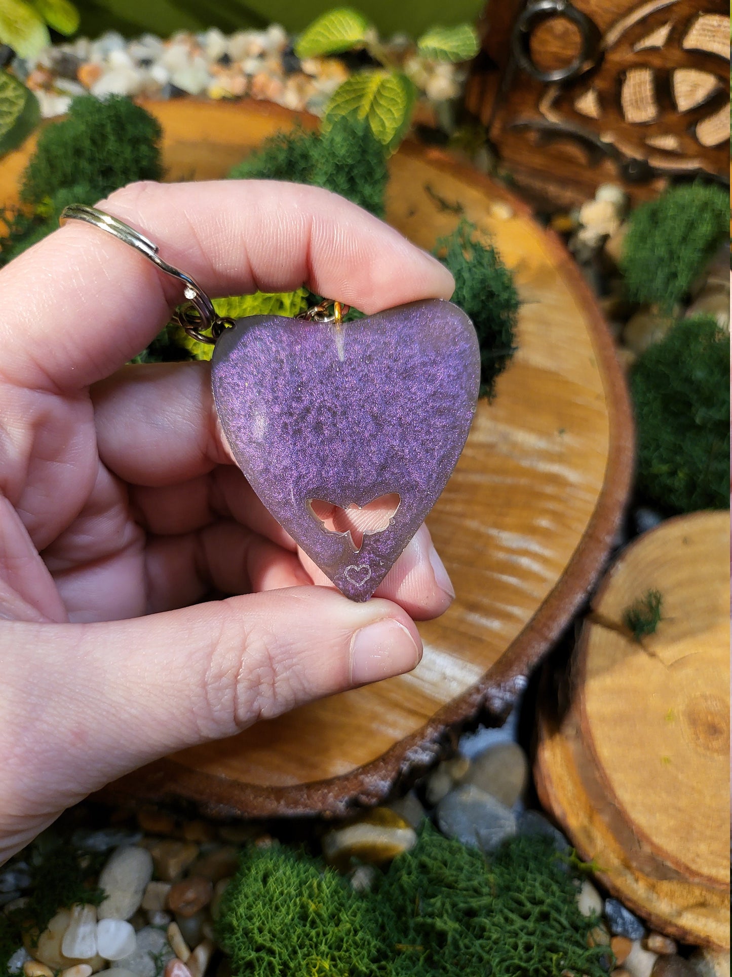 Ouija Planchette -Purple Hollow Moth