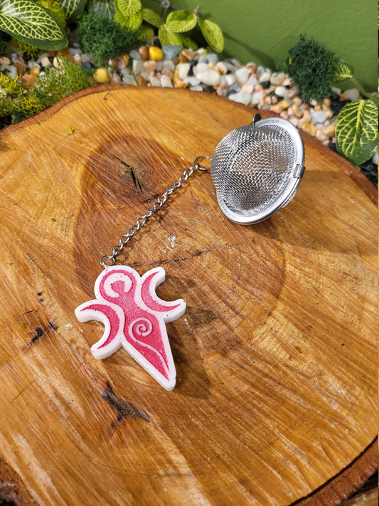 White and Red Goddess Loose Leaf Tea Ball, Tea Infuser