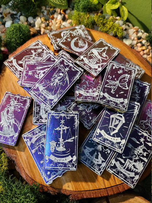 Mini Tarot Card Set - Rainbow Chameleon Flake