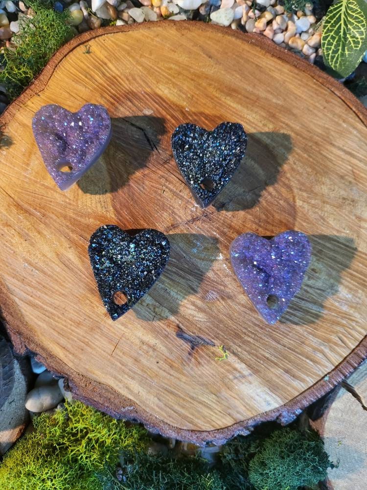 Purple and Black Ouija Planchette Magnet Set of 4