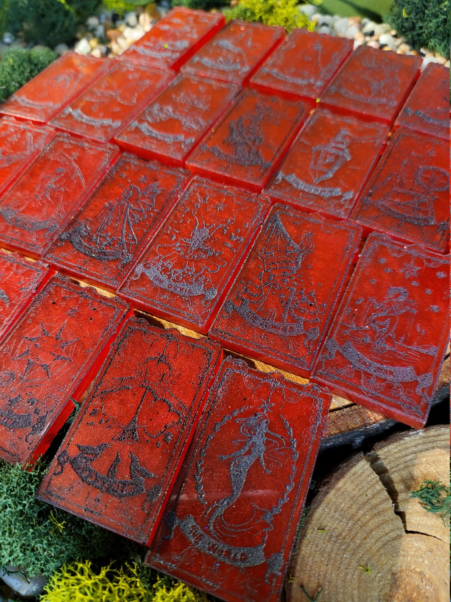 Red and Black Mini Tarot Card Set