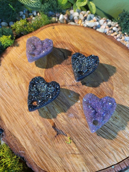 Purple and Black Ouija Planchette Magnet Set of 4