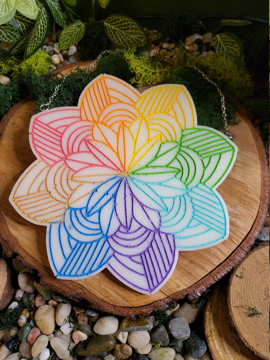 Rainbow Pride Mandala Wall Hanging