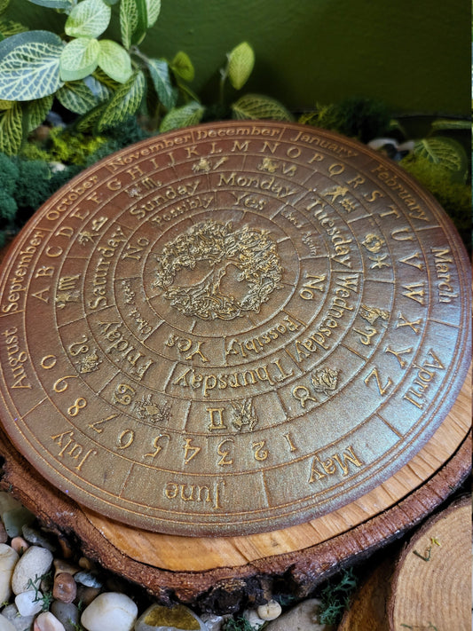 Copper and Gold Wheel of the Year Pendulum