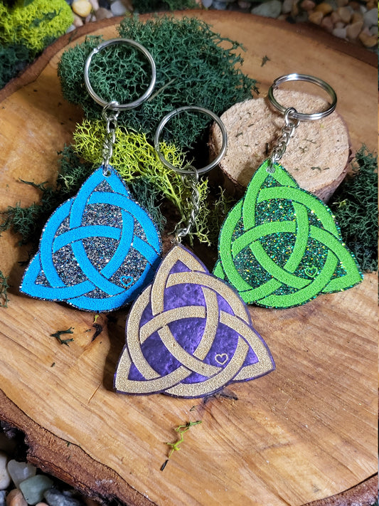 Celtic Knot keychain, Triqurtra, Trinity Knot Keychain