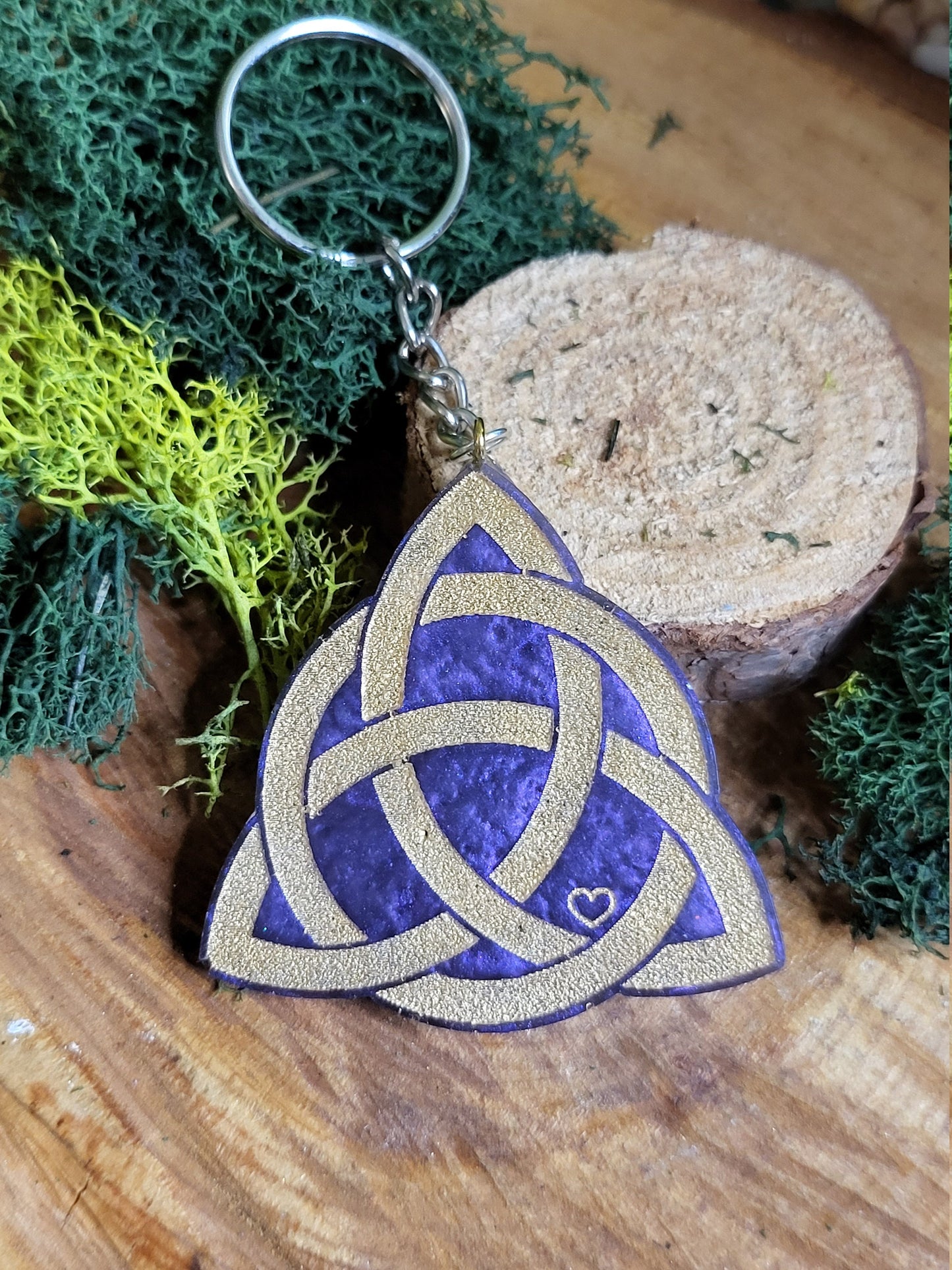 Celtic Knot keychain, Triqurtra, Trinity Knot Keychain