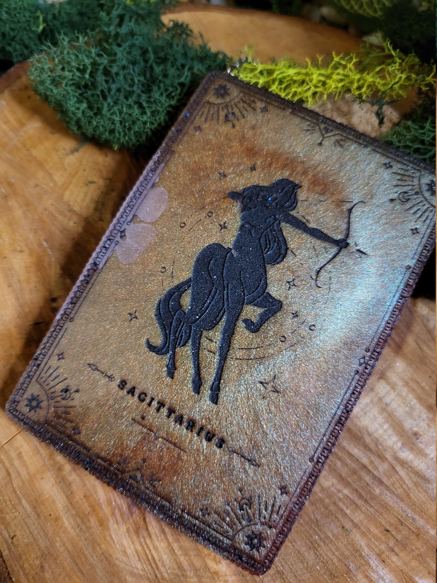 Copper and Black Sagittarius Wall Hanging