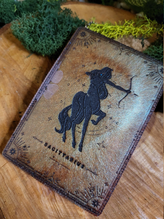 Copper and Black Sagittarius Wall Hanging
