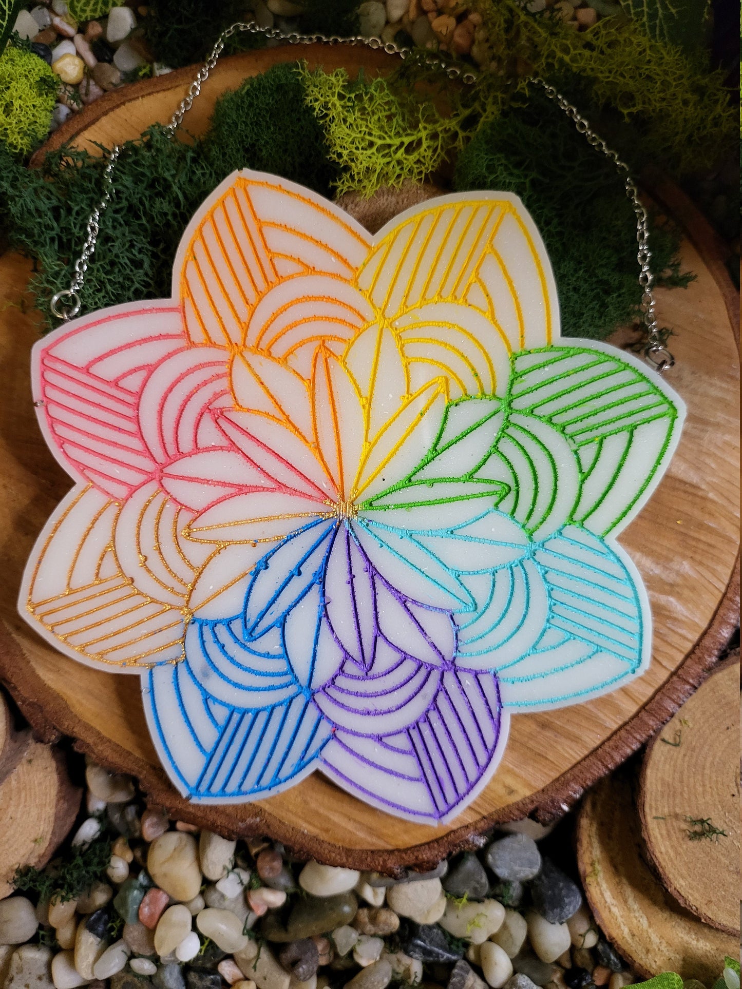 Rainbow Pride Mandala Wall Hanging