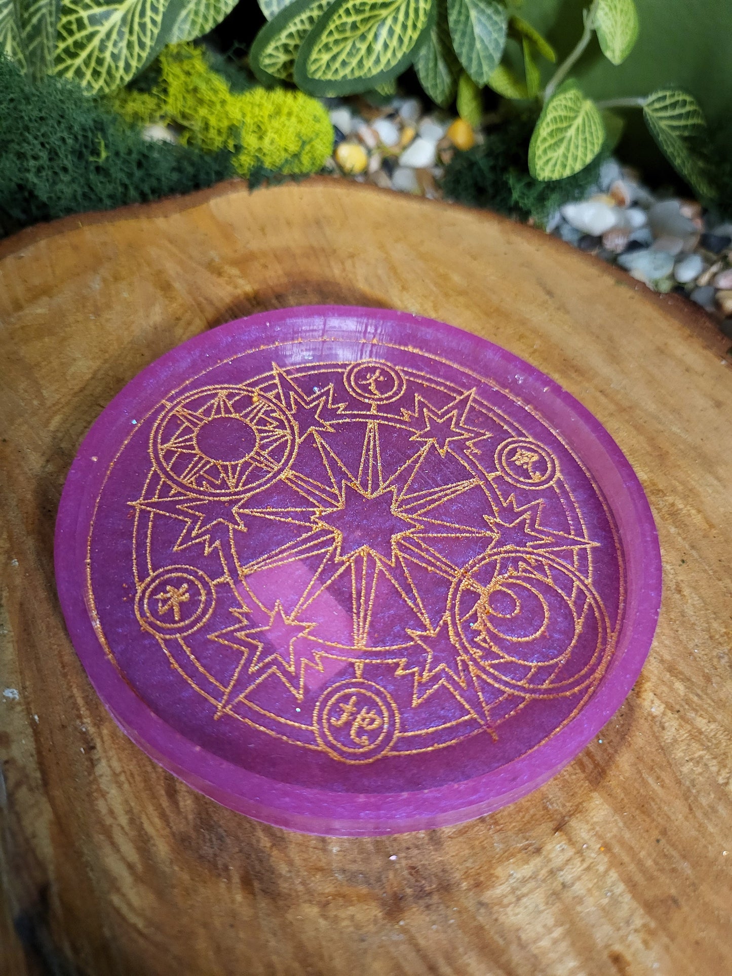Pink and Gold Summoning Circle Mini Tray