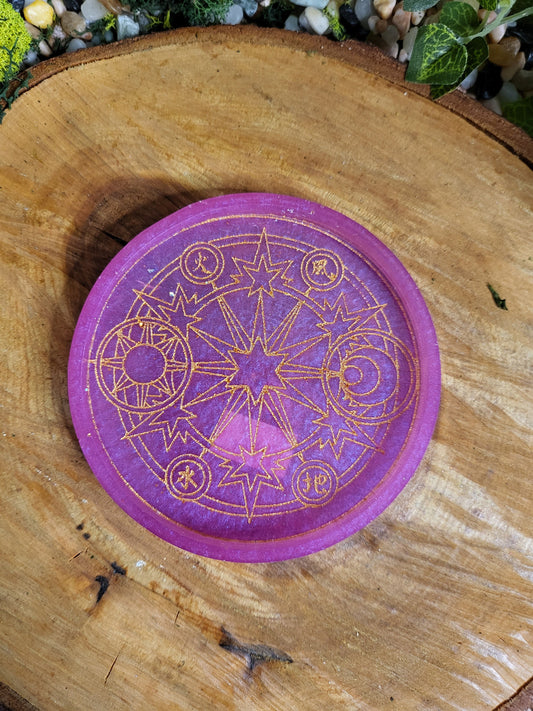 Pink and Gold Summoning Circle Mini Tray