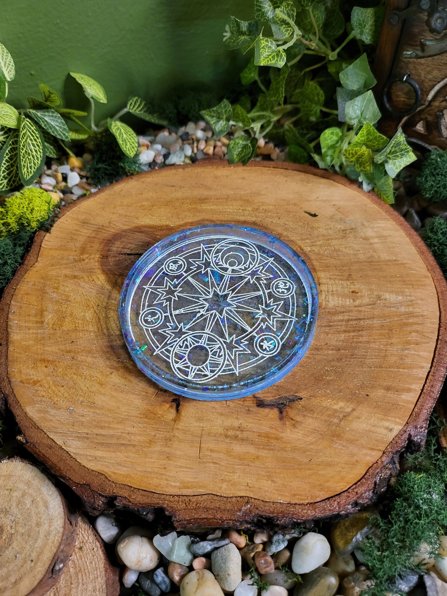 Blue Holographic Summoning Circle Mini Tray