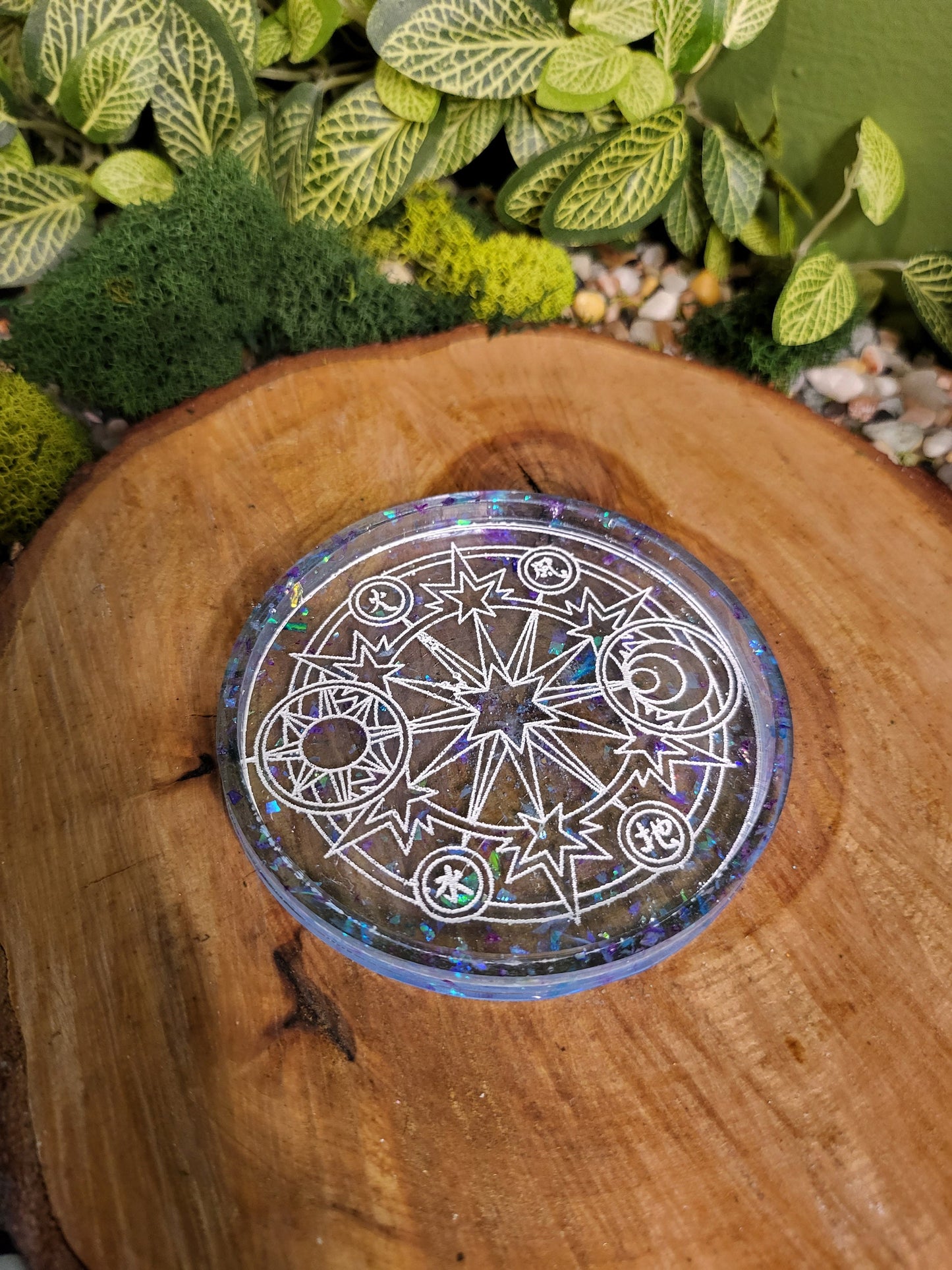 Blue Holographic Summoning Circle Mini Tray