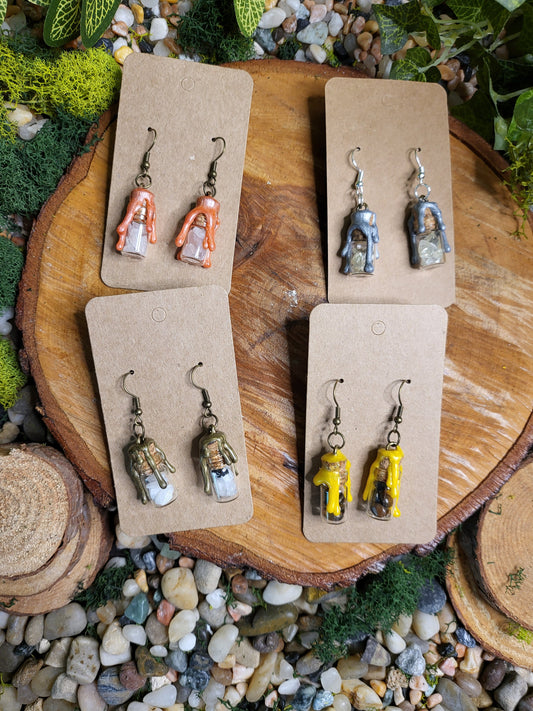 Little Crystal Chip Bottle Earrings