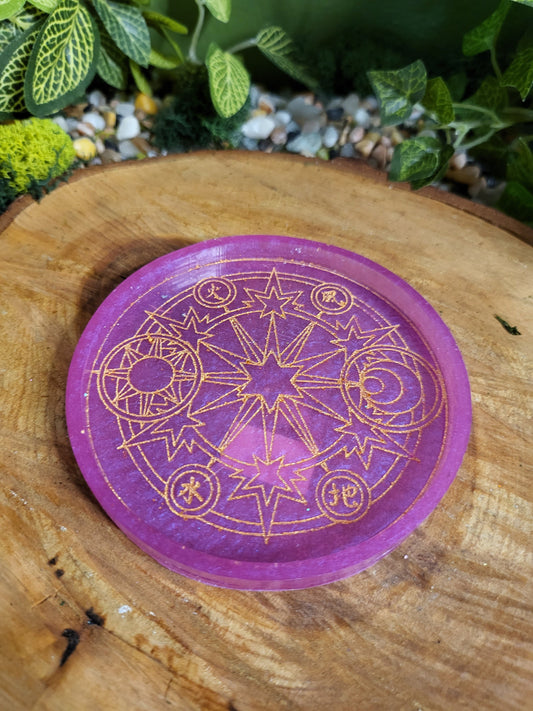 Pink and Gold Summoning Circle Mini Tray