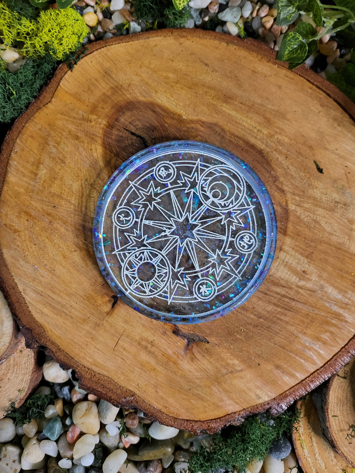 Blue Holographic Summoning Circle Mini Tray