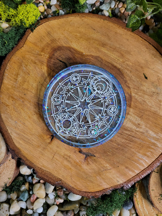 Blue Holographic Summoning Circle Mini Tray