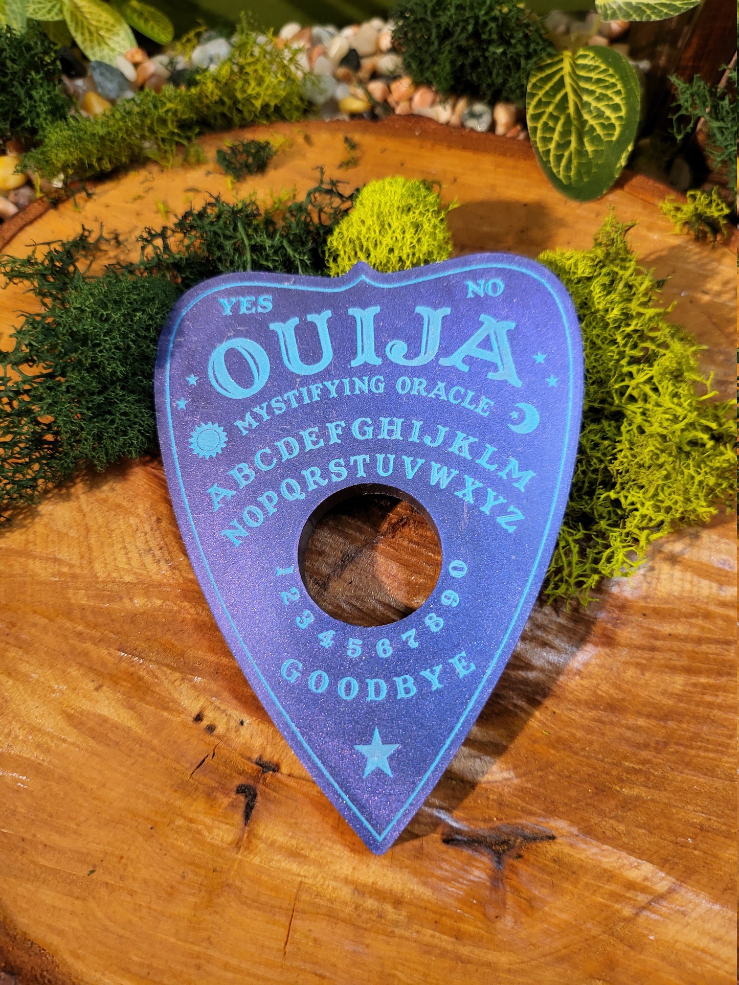 Purple and Teal Ouija Planchette