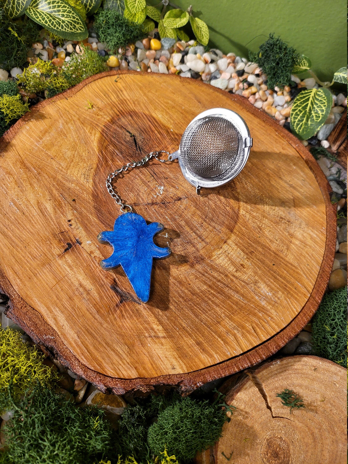 Gold and Blue Goddess Loose Leaf Tea Ball, Tea Infuser