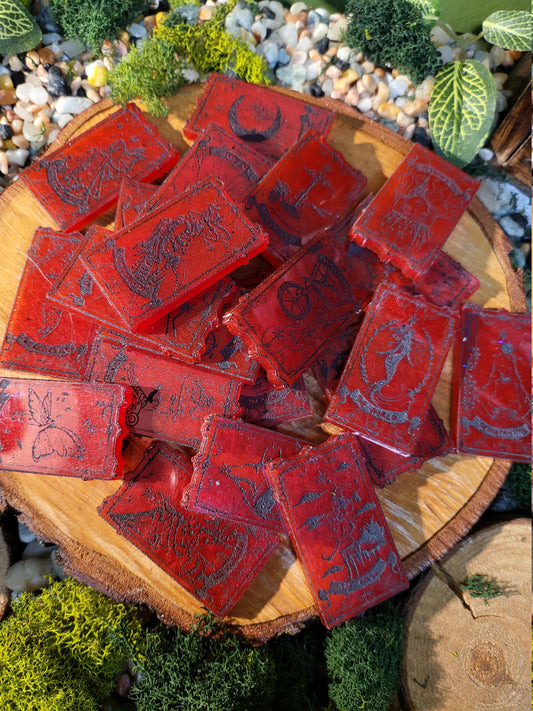 Red and Black Mini Tarot Card Set