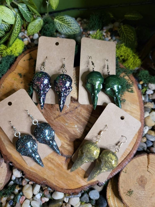 Raven Skull Earrings