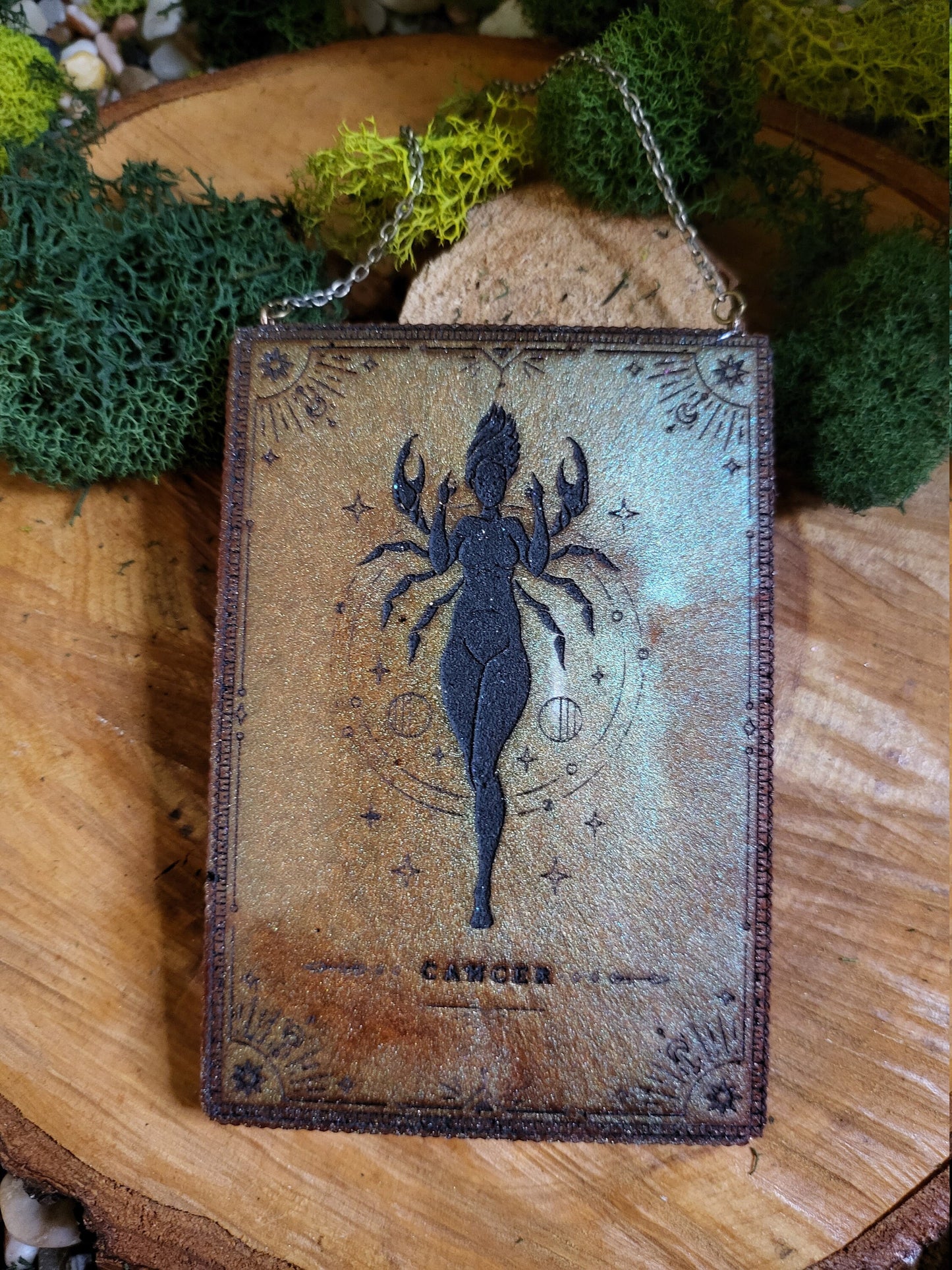 Copper and Black Cancer Wall Hanging