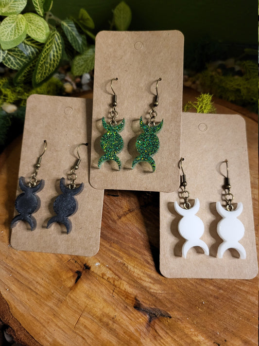 Little Triple Moon Earrings