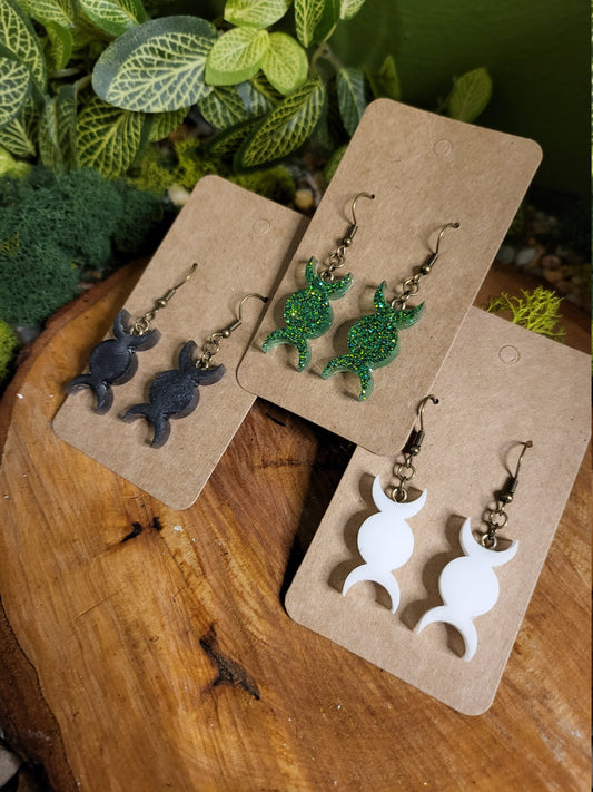 Little Triple Moon Earrings