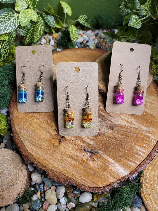 Little Potion Bottle Earrings